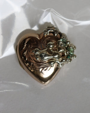 Green Sapphires - Heart Locket