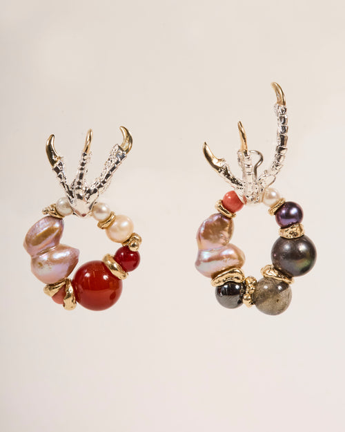 Carnelian and Black Pearl Door Knockers