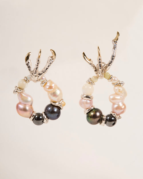 Pearl Hoop Door Knocker Earrings 2025