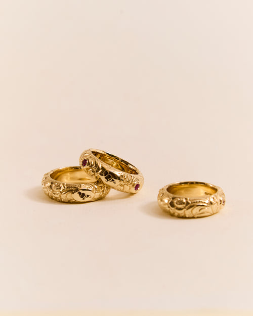 Engraved Ruby Pigeon Band