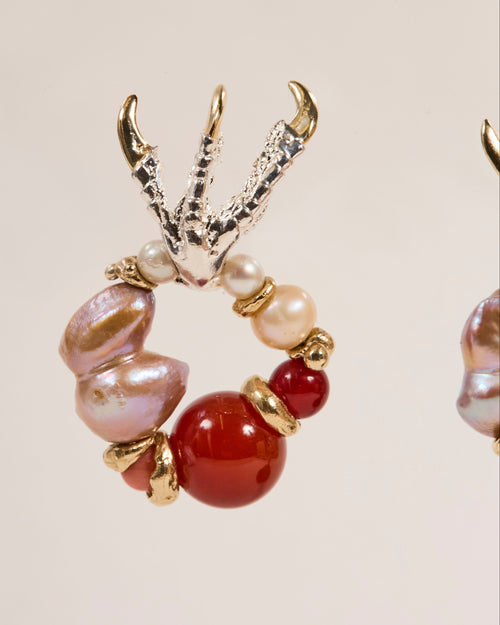 Carnelian and Black Pearl Door Knockers