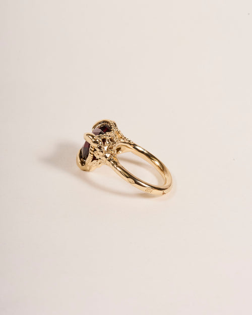 Garnet Love Heart Ring