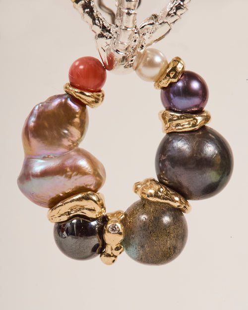 Carnelian and Black Pearl Door Knockers