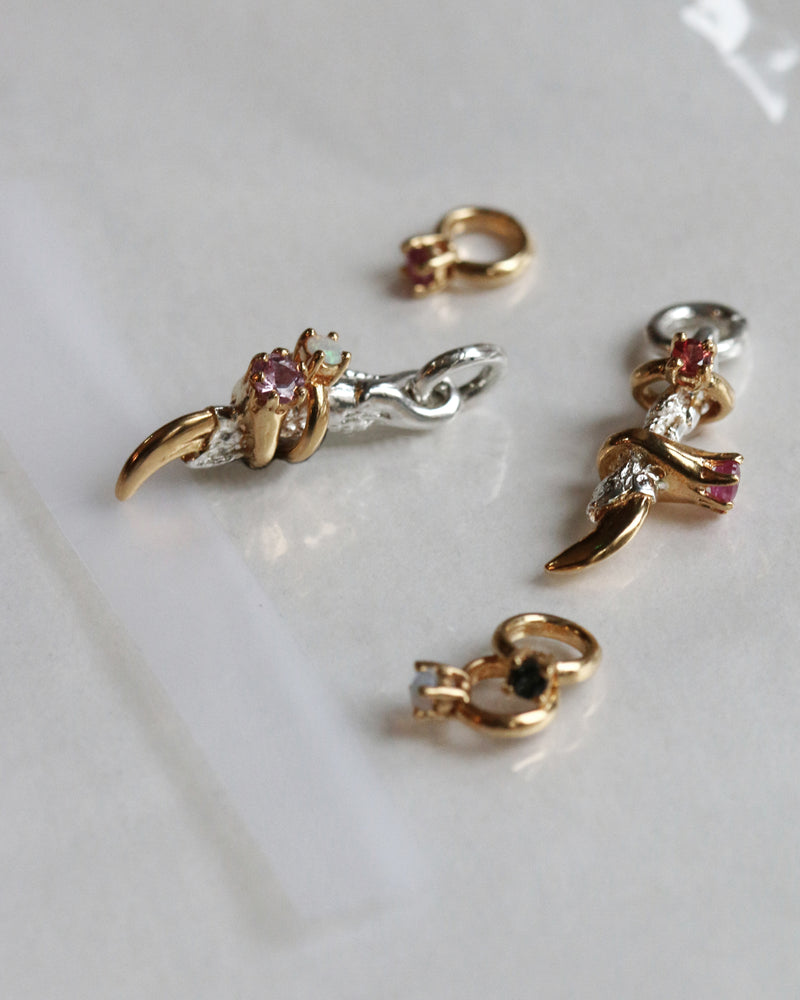 Claw Charm with Mini Rings