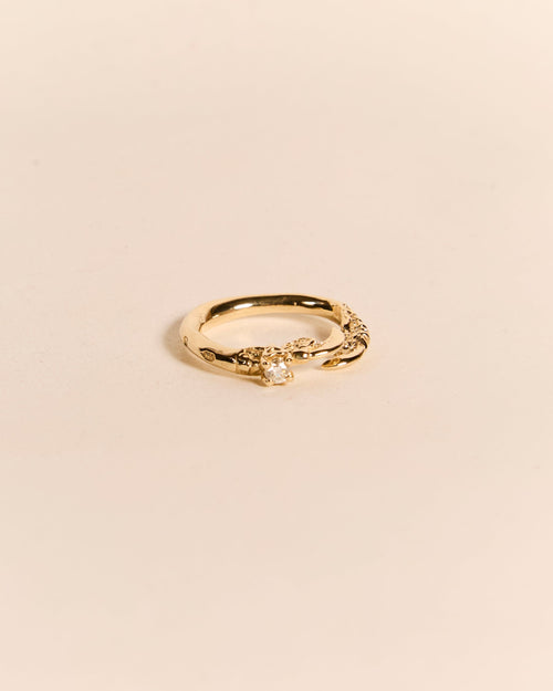 Single Claw with Diamond Ring