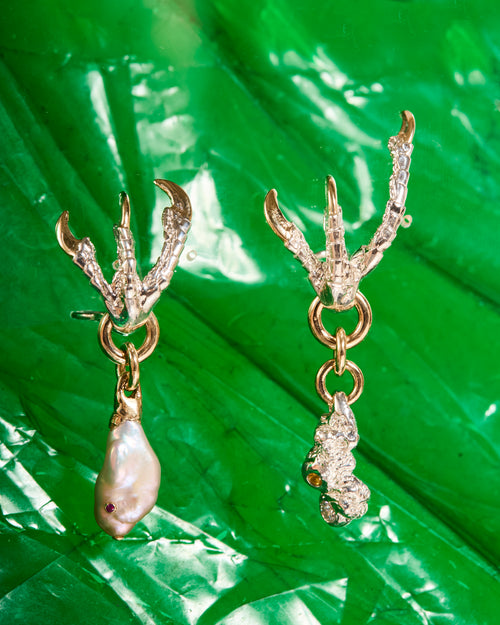 Stigmata Pearl and Diamond Encrusted Nugget