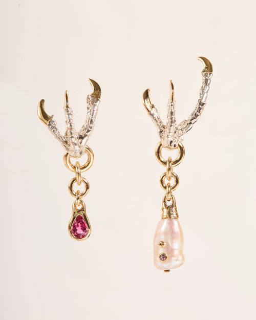 Drip and Stigmata Pearl Earrings