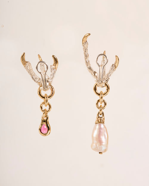 Drip and Stigmata Pearl Earrings