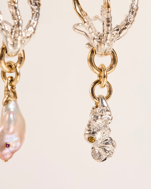 Stigmata Pearl and Diamond Encrusted Nugget