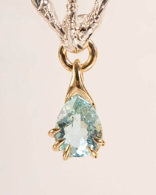 Aquamarine and Encrusted Nugget Earrings