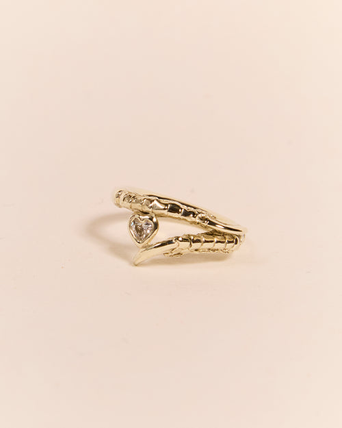 1/4ct Diamond Heart Ring - white gold - M