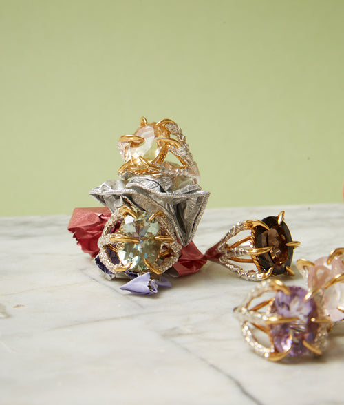 Green Quartz Deborah Ring