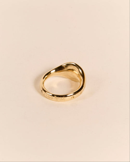 Heavyweight Pigeon Signet with Pink Sapphire