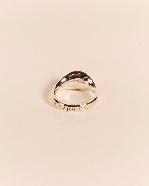 Heavyweight Pigeon Signet with Pink Sapphire