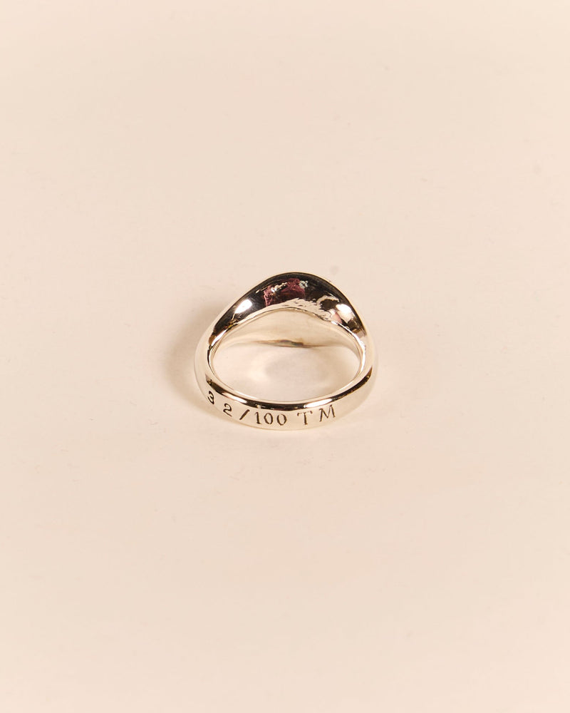 Heavyweight Pigeon Signet with Pink Sapphire