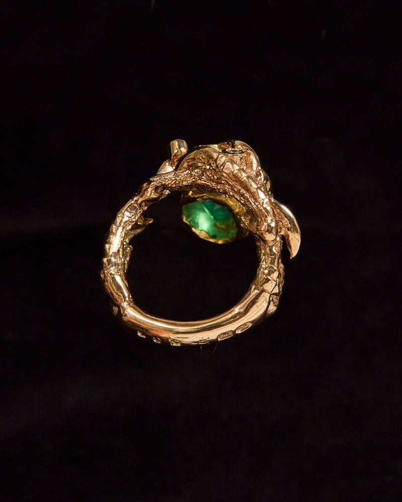 Emerald with Diamond Bar Flies