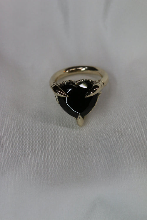 Onyx Love Heart Ring