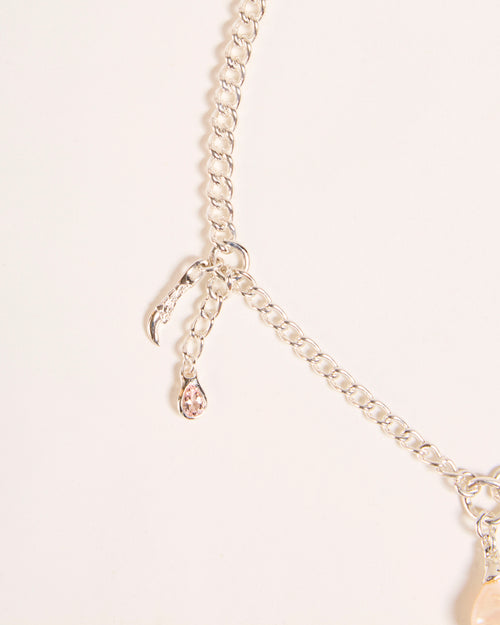 Pearl Dripping Necklace with Morganite
