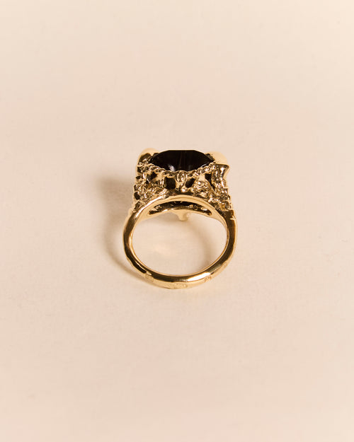 Onyx Love Heart Ring