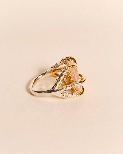Rose Quartz Deborah Ring