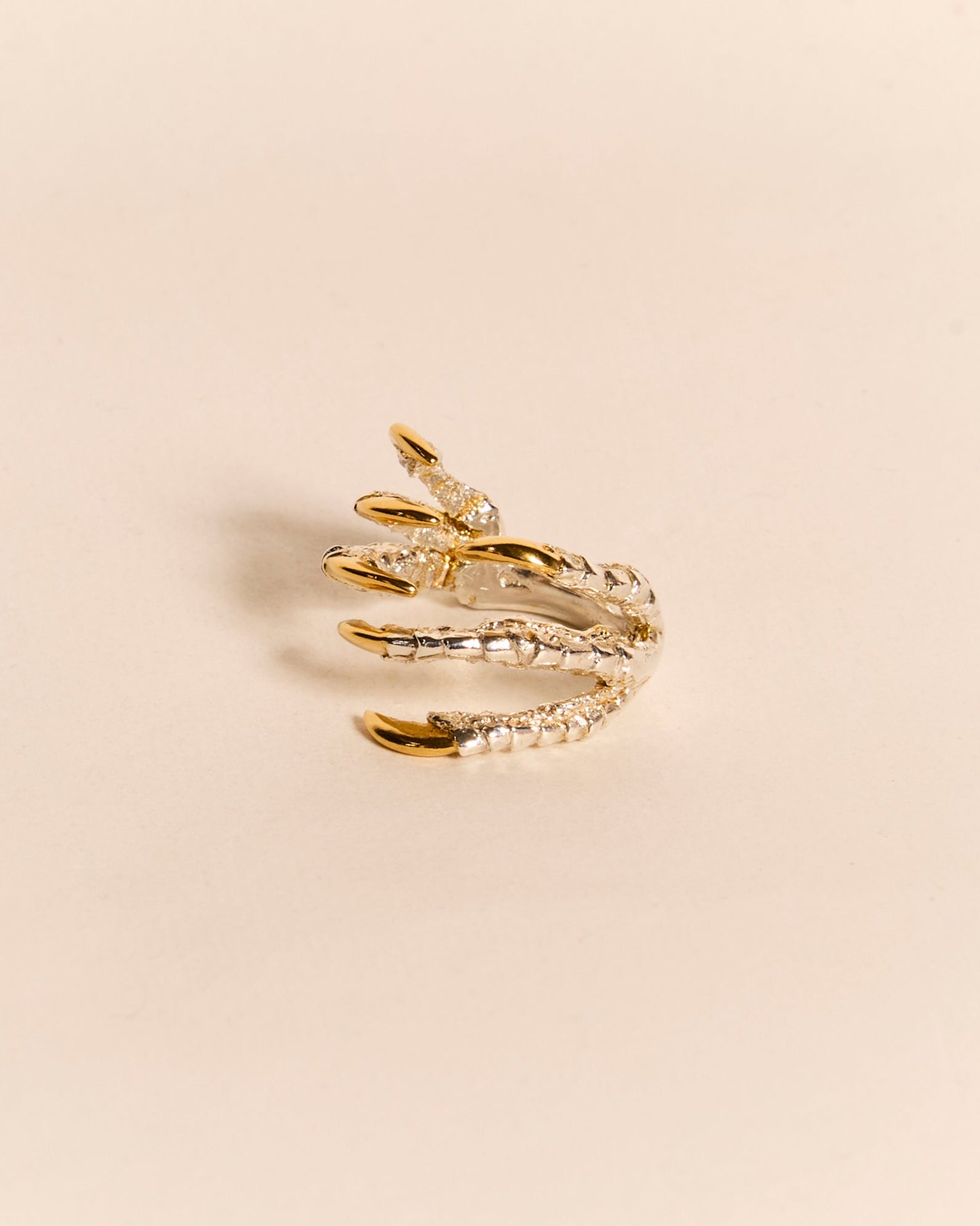 Pigeon Grasp - Silver Gold Nails