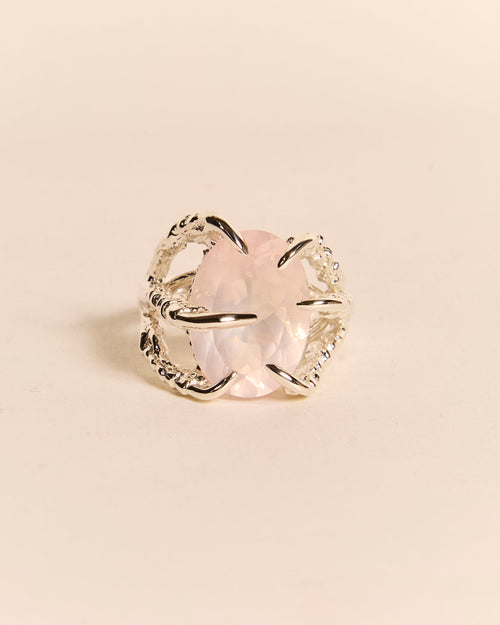 Rose Quartz Deborah Ring