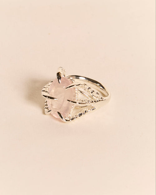 Rose Quartz Deborah Ring