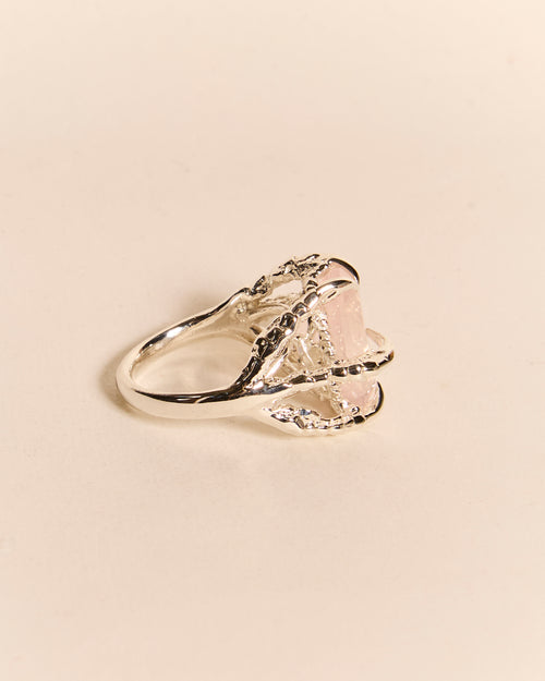 Rose Quartz Deborah Ring