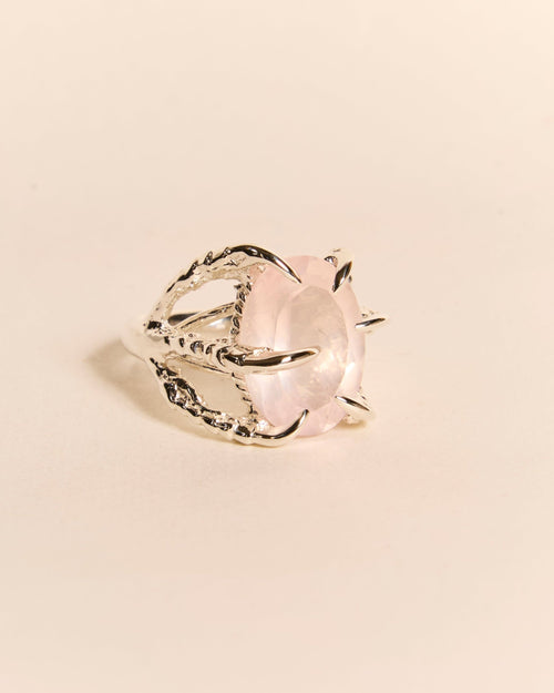 Rose Quartz Deborah Ring
