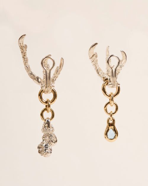 Drip and Encrusted Nugget Earrings