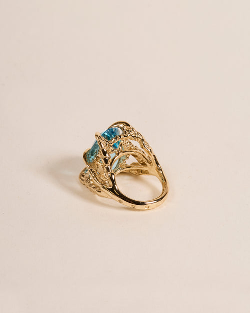 Swiss Blue Topaz Deborah Ring
