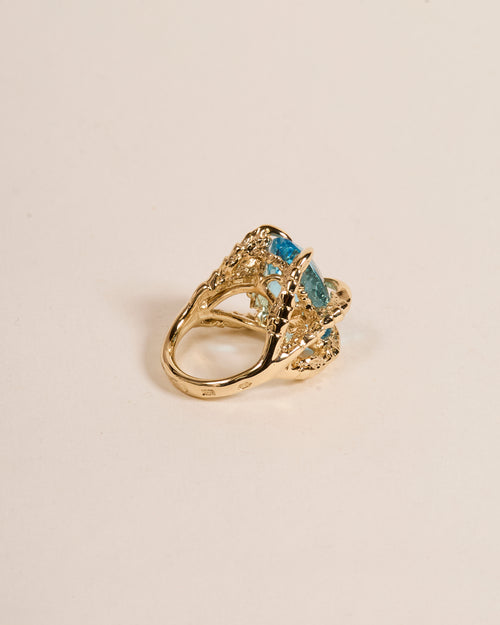 Swiss Blue Topaz Deborah Ring
