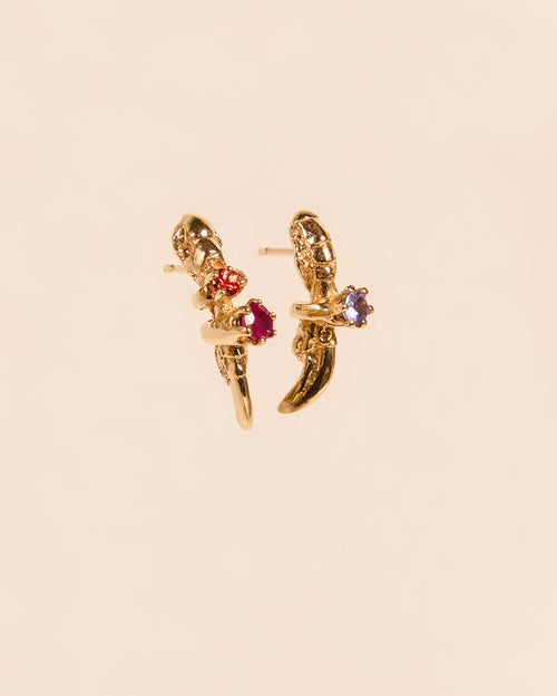 Claw Studs with Mini Rings