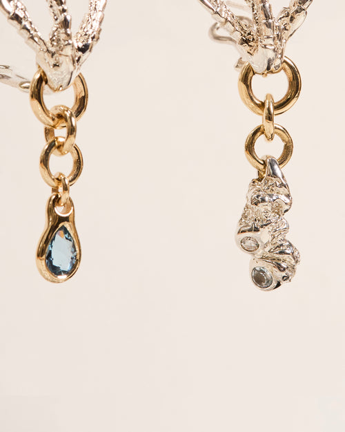 Drip and Encrusted Nugget Earrings