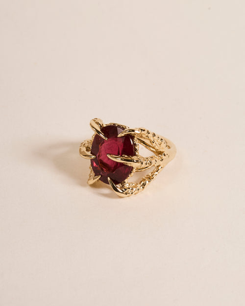 Dark Pink Tourmaline Deborah Ring