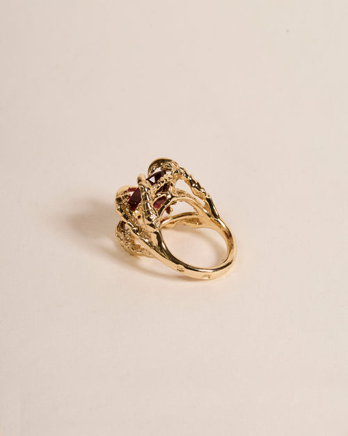Dark Pink Tourmaline Deborah Ring