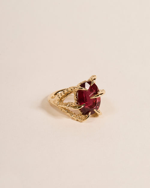 Dark Pink Tourmaline Deborah Ring