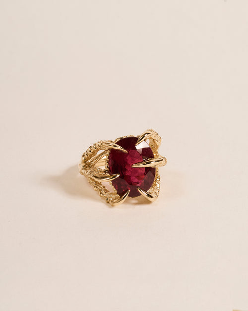 Dark Pink Tourmaline Deborah Ring
