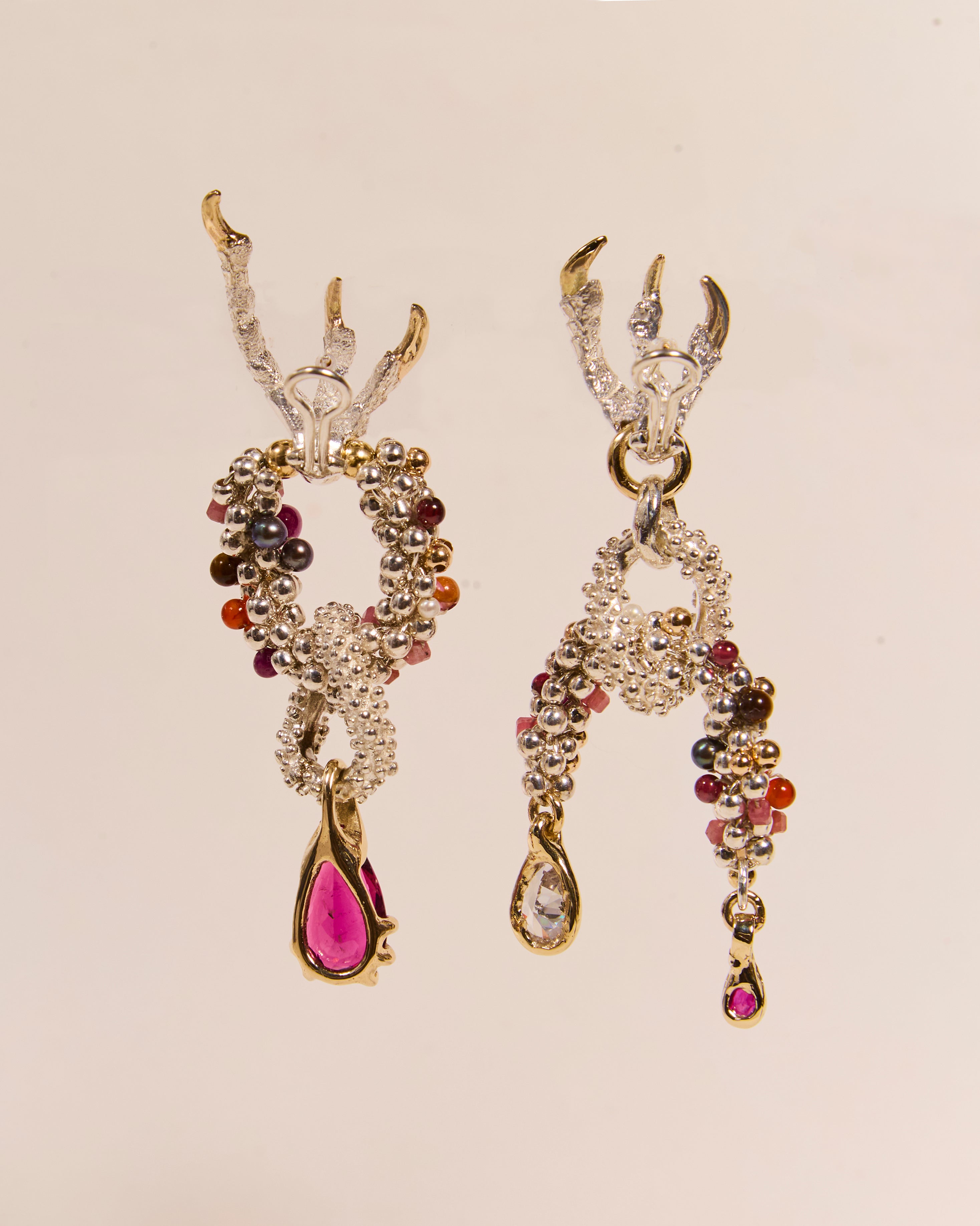Mouldy Chain Earrings Dripping - £1,550