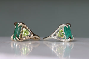 Emerald and Peridot Triptych - size L