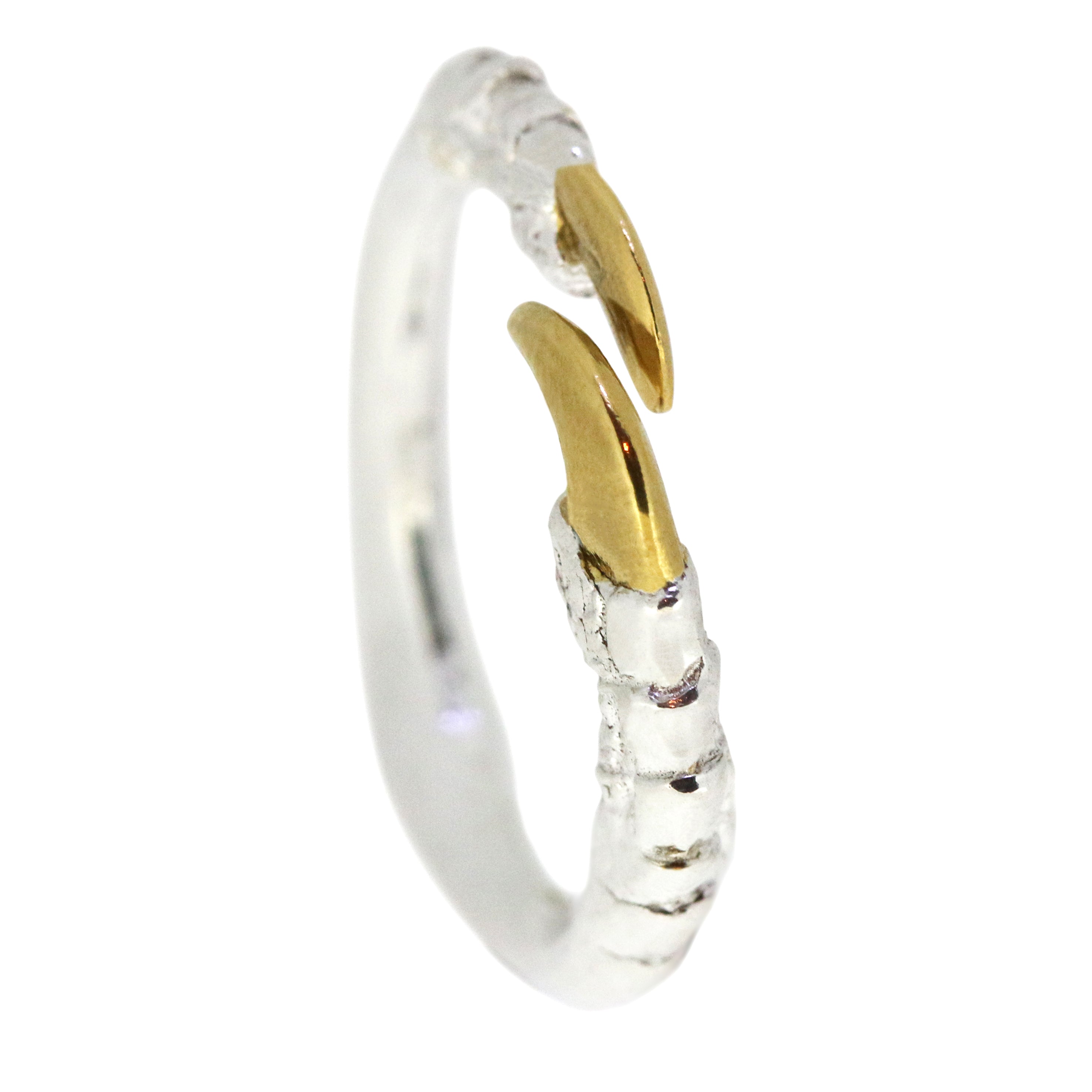 Single Claw Ring with Gold Nails